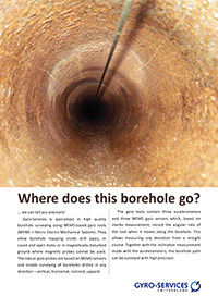 Where does this borehole go?
.. we can tell you precisely!